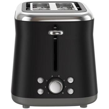 Tefal Tosteris TT7208E0, 850W, 2 šķēles, 8 apbrūnināšanas līmeņi, nerūsējošā tērauda korpuss, melns, augsta pacēlāja funkcija (TT7208E0)