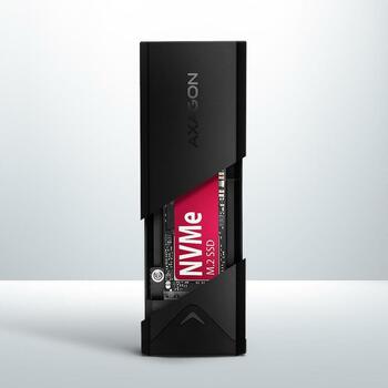 Axagon корпус SSD EEM2-UB2 USB-C 10Gbps, M.2, черный, 115 x 39 x 11 мм, 3 термопроводящие прокладки (EEM2-UB2)