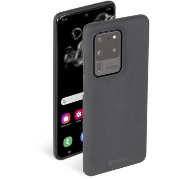 Krusell Essentials SandCover Samsung Galaxy S20 Ultra, 61942, черный, пластик, задняя крышка, беспроводная зарядка (61942)