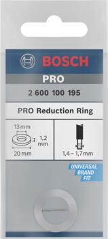 Reducējošais gredzens 20 x 13 x 1,2 mm, Rokas ripzāģiem, rokas sausajiem griežņiem, paneļzāģiem, galda zāģiem PRO REDUCTION RING RIPZĀĢA ASMENIM, 2600100195, BOSCH (2600100195)