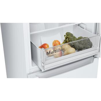 Bosch Холодильник KGN33NWEB, 193L, 89L, 42dB, Класс энергии E, Свободностоящий, No Frost, MultiAirflow, LED дисплей (KGN33NWEB)