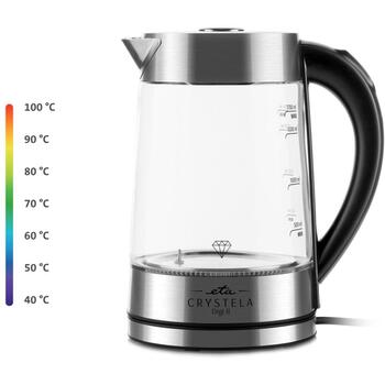 Eta Чайник ETA515490000 CRYSTELA DIGI II, 2200 W, 1.7 L, стекло, 360° поворотная база, автоматическое отключение (ETA515490000)