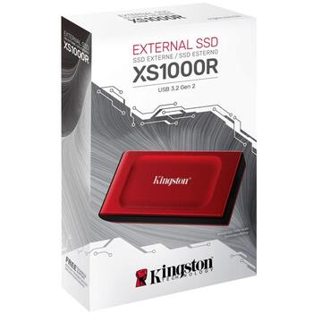 Kingston 2TB XS1000R, 2000 ГБ, USB 3.2 Gen 2, скорость чтения 1050 МБ/с, скорость записи 1000 МБ/с (SXS1000R/2000G)