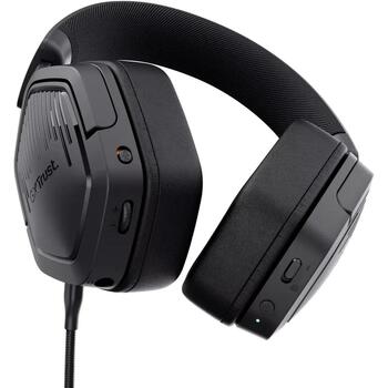 Trust Беспроводные игровые наушники 25491, 280g, 20h, 50mm, 104dB, Bluetooth, съемный микрофон, 2 динамика (25491)