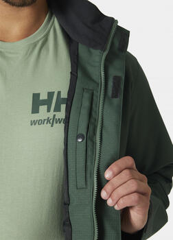 Helly Hansen ветровка 71290_476-2XL, зеленая, 2XL, мембрана Helly Tech Performance, проклеенные швы, съемный регулируемый капюшон (71290_476-2XL)