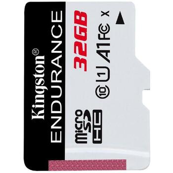 Kingston atmiņas karte microSDHC SDCE/32GB, 32 GB, A1, UHS-I U1, 95 MB/s, 30 MB/s, melna un balta (SDCE/32GB)