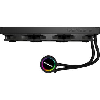 Genesis AIO šķidrumu dzesētājs, NLG-2320, 360 mm, 80 cfm, 3 ventilatori, PWM atbalsts, 2400 RPM sūknis (NLG-2320)