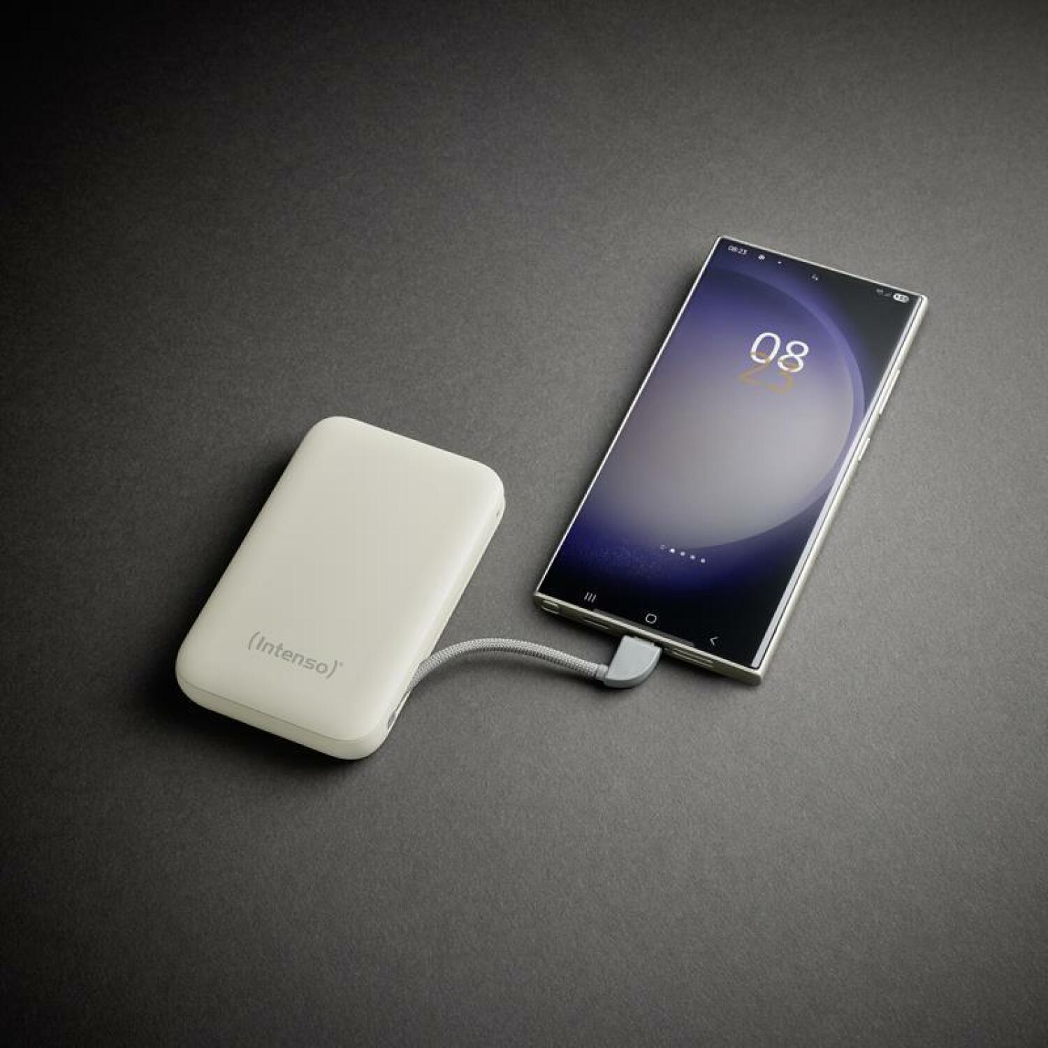 Intenso Power Bank S10000 10000 мАч, литий-полимер, 1 Type-C порт, 3 А, ЖК-дисплей, бежевый (7333031)