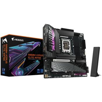 Gigabyte Mātesplate B860M A ELITE WIFI6E 1.0, 12+1+2+1 fāzes, 4xDIMM DDR5, PCIe 5.0 x16, 2.5GbE LAN, Wi-Fi 6E (B860M A ELITE WIFI6E 1.0)