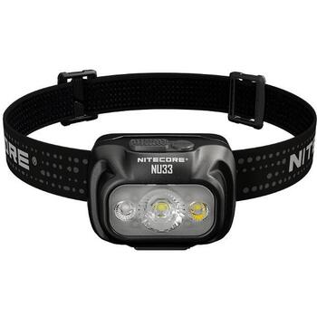 Nitecore Galvas lampa NU33 700 lm, 3 LED, IP66, ūdensizturīga līdz 1 m, USB uzlāde, Li-Ion akumulators, 2000 mAh (NU33)