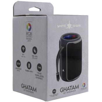 White Shark Bluetooth колонка GBT-3007 GHATAM BG, 10 W, 20Hz-20kHz, 1500 mAh, RGB LED, FM радио, AUX, USB, микрофон (GBT-3007 GHATAM BG)