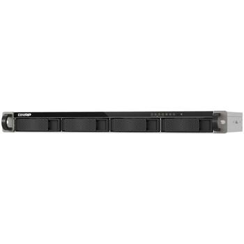 Qnap NAS 1U TS-433EU, ARM 4-core 2.0GHz, 4GB atmiņa, 2x 2.5GbE, 4 disku vietas, 2x USB 3.2, melns (TS-433EU)