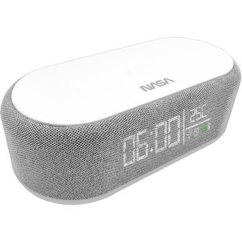 Nasa Bluetooth динамик/ будильник SPC400, 2x5W RMS, беспроводная зарядка 15W, USB-C, литий-ионный аккумулятор (SPC400)