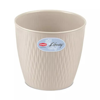 Stefanplast Puķu pods Liberty 2187308, Ø30x27cm, 14,2L, balts, iekštelpām un ārtelpām (2187308)