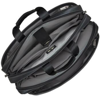 Rivacase Кейс Orly 8940(PU)BLACK, 16'', 2 отсека, 2 передних кармана, 875g, Монохромный (8940(PU)BLACK)