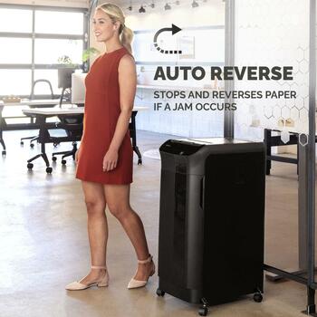 Fellowes Slēdzis AutoMax 350C 4964101 350 lapas, 4 x 38 mm, 68 L, P-4, Kluss, SmartLock, Auto Reverse, 4 riteņi (4964101)