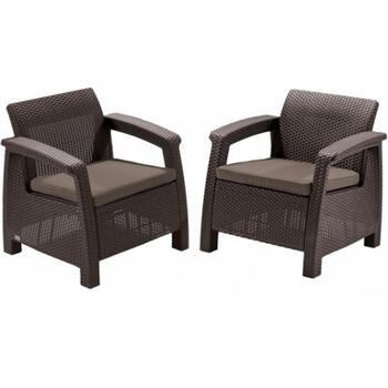 Садовые стулья Corfu Duo Set коричневый 29197993599 KETER (29197993599)