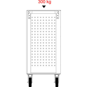 Instrumentu ratiņi ECOline, 7 atvilktnes +215gab. komplekts 897.7215&KST KSTOOLS (897.7215)
