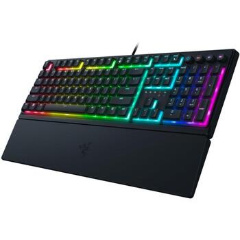 Razer spēļu klaviatūra Ornata V3 RZ03-04460600-R3N1, USB, NORD, Mecha-Membrane, RGB LED, melna, ergonomiska, programmējama (RZ03-04460600-R3N1)