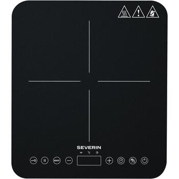 Severin Индукционная плита KP 001025, 2000 W, 21 см, 10 уровней мощности, сенсорный экран, таймер (KP 001025)