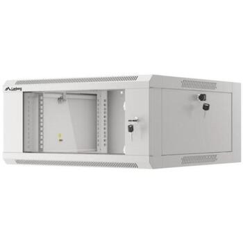Lanberg Настенный шкаф WFFA-5604-10S, 4U, 600mm, 60kg, RAL7035, стеклянные двери, IP20 (WFFA-5604-10S)