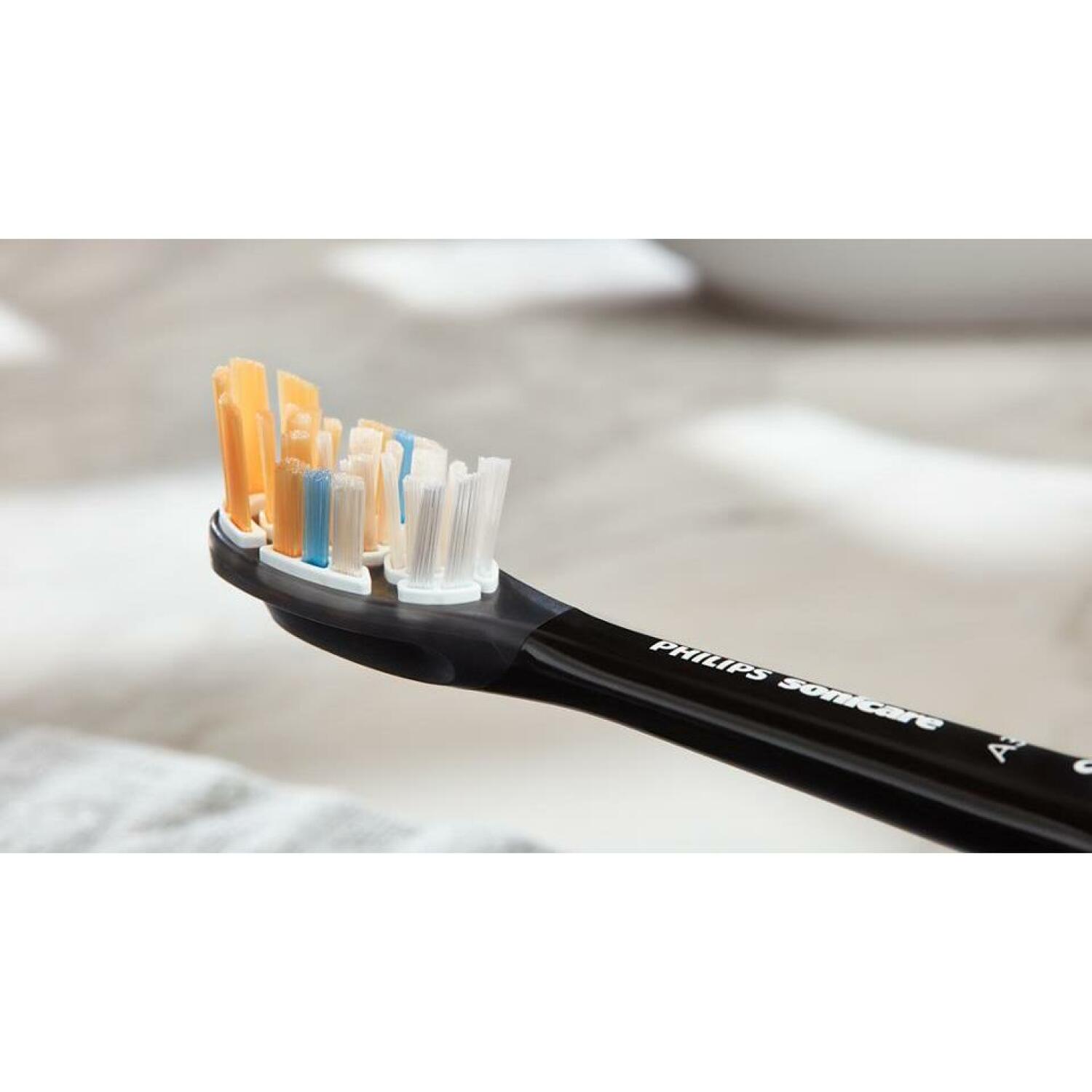 Philips Zobu birstes galvas HX9092/88 Mīkstas saru, 2 gab., Melna, 62000 vibrācijas/min, 3 mēnešu nomaiņa (HX9092/88)