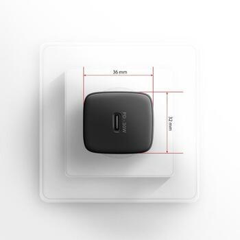Axagon зарядное устройство ACU-PD30 30W, 1x USB-C, 100-240V, быстрая зарядка, защита от перегрузки, черный (ACU-PD30)