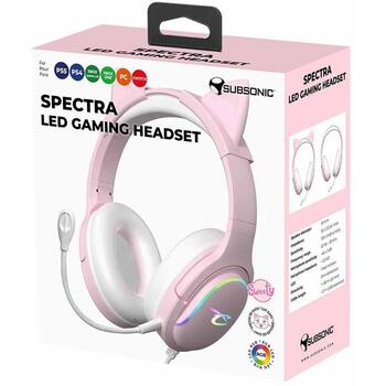 Subsonic Наушники SA5684-1, 1.5m, 50mm, RGB LED подсветка, совместимы с PS5/Xbox/Switch/PC (SA5684-1)
