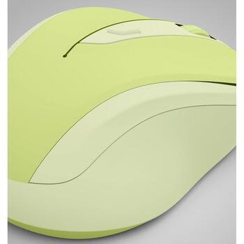 Hama bezvadu datorpele WM-400 173038, 1600 DPI, 2.4 GHz, 10 m, optiskā, 6 pogas, klusa, ergonomiska, USB Type-A uztvērējs, zaļa (00173038)