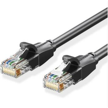 Vention патч-кабель IBEBG, 1.5m, 1000Mbps, U-UTP, черный, универсальная совместимость, прочный (IBEBG)