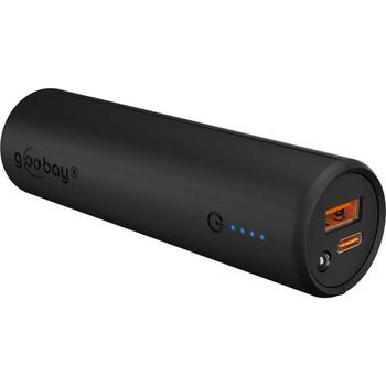 Goobay velosipēda pārnēsājamais akumulators 60656, 5000 mAh, melns, litija jonu, pastiprināts stiprinājums velosipēda stūrei (60656)