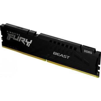 Kingston Оперативная память KF560C30BBE-16, 16 ГБ, 6000 МГц, CL30, DDR5, черный, Intel XMP 3.0, AMD EXPO (KF560C30BBE-16)