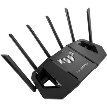 Asus беспроводной маршрутизатор TUF GAMING BE9400 9400 Мбит/с, три диапазона, 4 x 2.5G LAN, поддержка VPN, 6 антенн, черный (TUF GAMING BE9400 (TUF-BE9400))