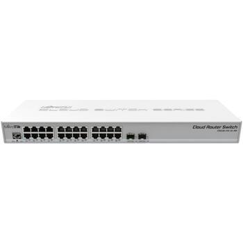 Mikrotik CRS326-24G-2S+RM управляемый коммутатор 24 порта 1000M, 2 SFP+ порта, VLAN 4000, 16MB памяти, 512MB внутренней памяти (CRS326-24G-2S+RM)