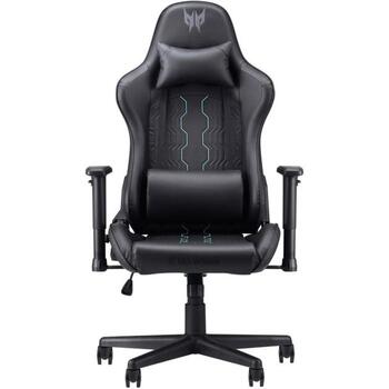 Acer Predator Rift Go PGC331, игровое кресло, GP.GCR11.00Y, 120 кг, 138.5 см, 69 см, 55 см, 5 колес, черный, сталь, ПВХ (GP.GCR11.00Y)