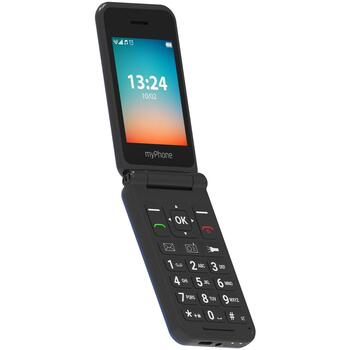 Myphone Flip TEL000906, 2.8 дюйма, 128 МБ, 48 МБ, 1000 мАч, 4G, LTE, VoLTE, Dual-SIM, USB-C, 1.3 МП, FM радио, кнопка SOS (TEL000906)