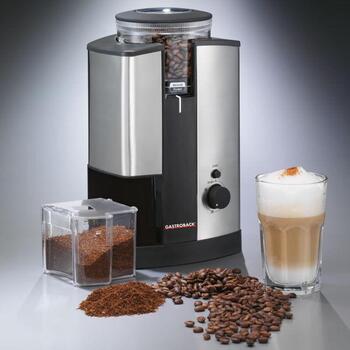 Gastroback кофемолка 42602 Design Coffee Grinder Advanced, 165 Вт, 230 В, 5 настроек помола, таймер, отсек для шнура, черный (42602)