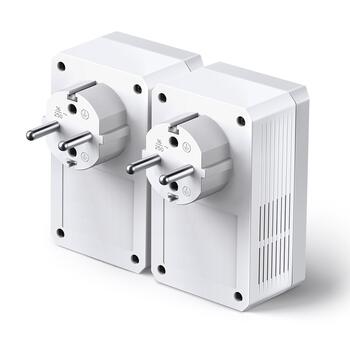 TP-LINK AV600 Passthrough Powerline Starter Kit TL-PA4010P KIT, 600Mbps, 1x10/100Mbps, 128-bit AES, powerline адаптер (TL-PA4010PKIT)