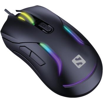 Sandberg Игровая мышь 640-27, 1.5m, 100g, 6 кнопок, 1200-3600 DPI, переключатель Huano, многоцветный LED (640-27)