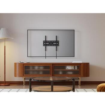 Gembird WM-75F-02 televizora sienas stiprinājums, 32”-75”, melns, 445mm, 155mm, 75kg, 1 displejs (WM-75F-02)