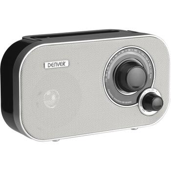 Denver TR-51 White 111101000680, FM портативное радио, 0.7кг, 13.8x9.6x8.1см, 230V или батареи, аналоговая настройка (111101000680)