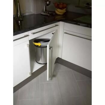 Hailo Compact-Box M 033555101, 15L, нержавеющая сталь, встраиваемый мусорный бак, автоматическое открывание крышки (033555101)