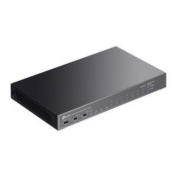 TP-Link TL-SL1311P tīkla pārslēdzējs unmanaged 8× 10/100 Mbps PoE+ switch 2× RJ45 1× SFP 65 W kopējais PoE budžets desktop/stenda korpuss Plug-and-Play Melns (TL-SL1311P)