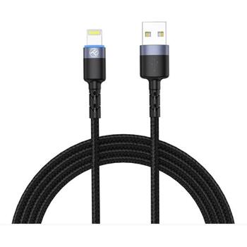Tellur Кабель данных USB на Lightning LED TLL155373, 1.2m, 5V/3A, 480Mbps, нейлоновая оплетка (TLL155373)