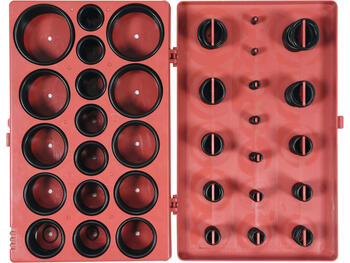 Yato blīvgredzenu komplekts YT-06876, 419 gab, NBR, DIN 3771, Ø3x1,5 mm līdz Ø50x3,5 mm, šķirotājā (YT-06876)