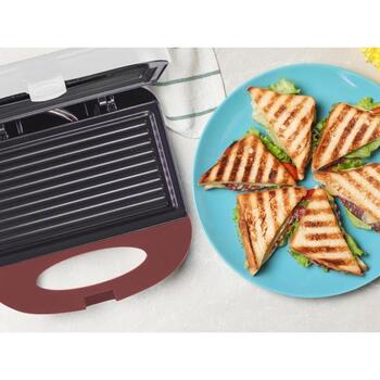 Beper Sendviču tosteris P101TOS010, 750W, 2 sviestmaizes, 22x12cm, kvadrāts, temperatūras indikators, neslīdošas kājiņas (P101TOS010)