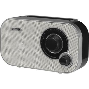 Denver TR-51 White 111101000680, FM портативное радио, 0.7кг, 13.8x9.6x8.1см, 230V или батареи, аналоговая настройка (111101000680)