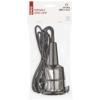 Emos Портативная лампа P4203, 230V, 60W, 5m, IP20, H05RN-F 2x1,0mm2, лампочка макс. 60W не включена (P4203)