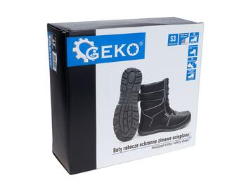 Geko darba apavi S3 G90562-45, 45, PU, melns, SRC, E, FO, tērauda purngali, perforācijas izturība (G90562-45)