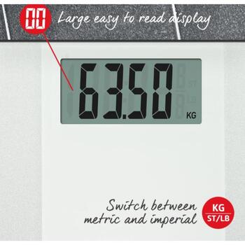 Salter Ванные весы 9009 WFEU12, 180 кг, 50 г, ЖК, автоматическое отключение, белый (9009 WFEU12)